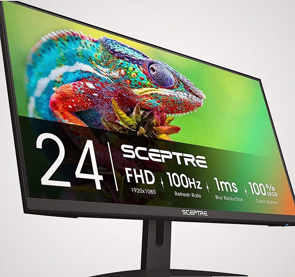 Sceptre 24" Full HD Gaming Monitor, 100Hz Refresh Rate, 1ms Response, AMD