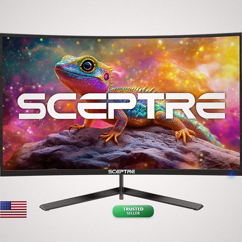 Sceptre 24-inch Curved Gaming Monitor 1080p 180Hz DisplayPort HDMI FreeSync
