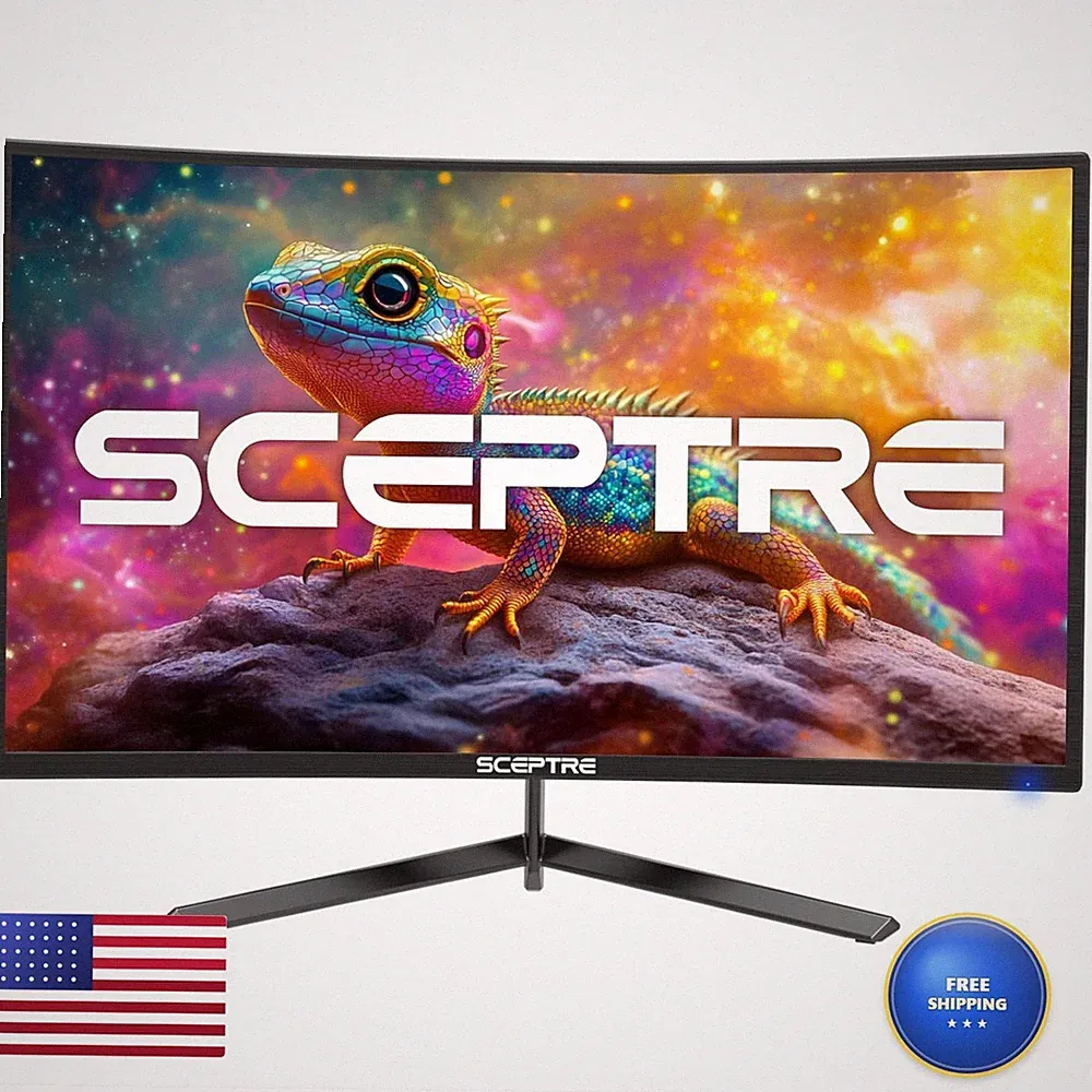 Sceptre 24-inch Curved Gaming Monitor 1080p 180Hz DisplayPort HDMI FreeSync