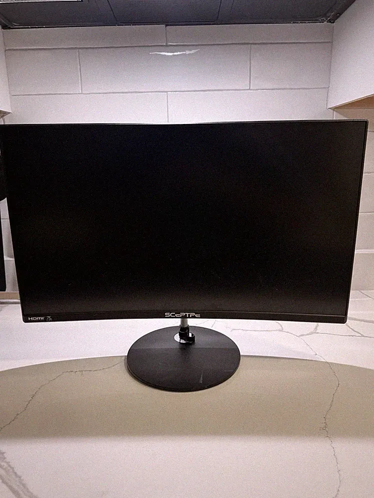 Sceptre 24-inch Curved Gaming Monitor 75hz Model T24 with Stand and Power Cord