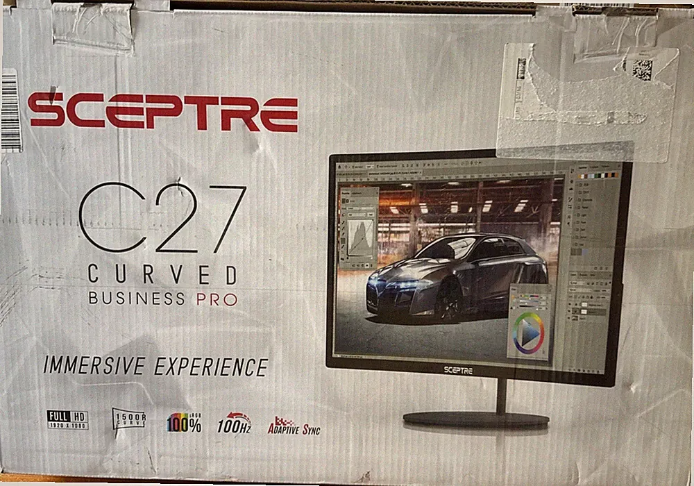 Sceptre 27" Curved Business Pro LED Monitor, FHD C275W-1920RN