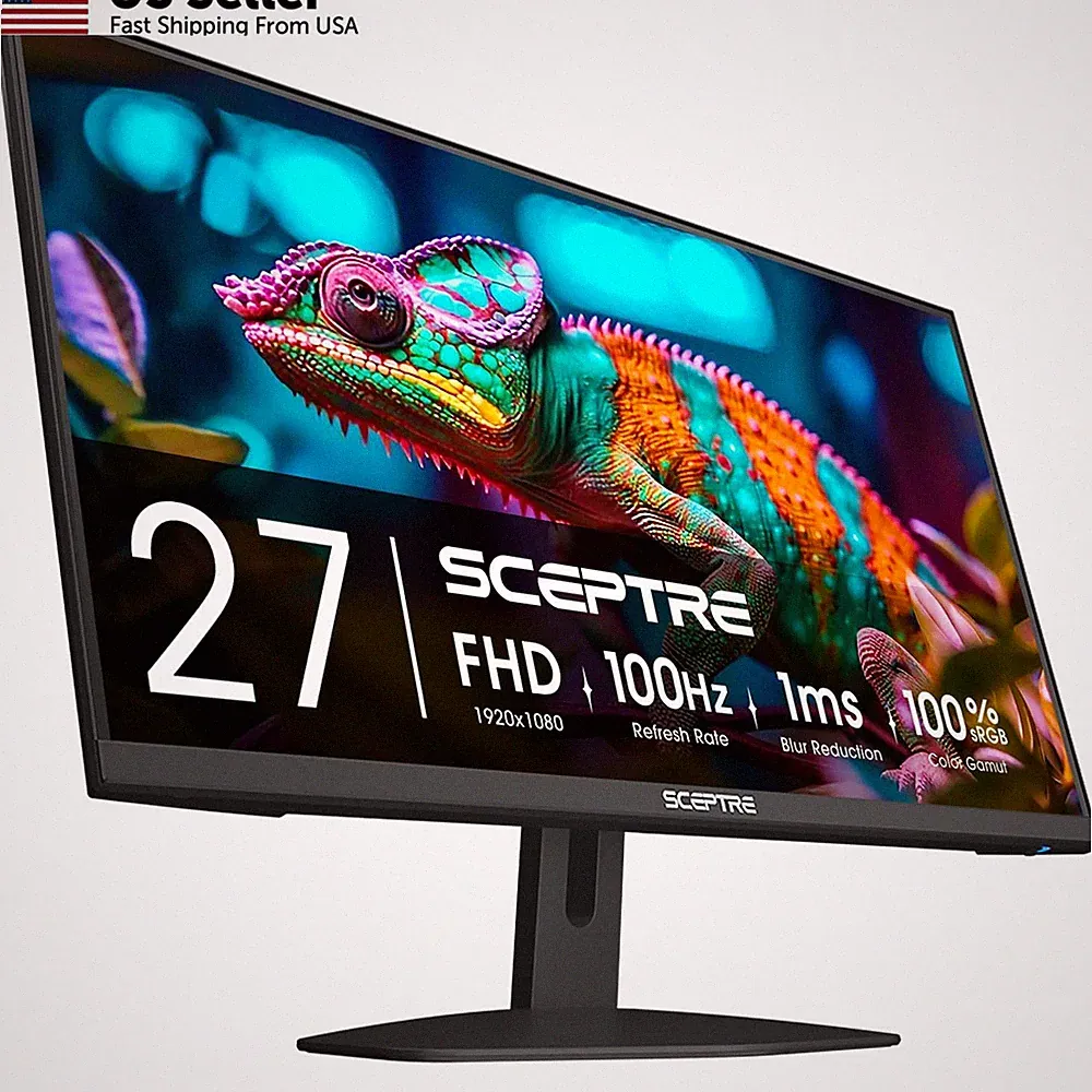 Sceptre 27-Inch Gaming Monitor, FHD 1080p, 100Hz, 1ms, 27, Machine Black