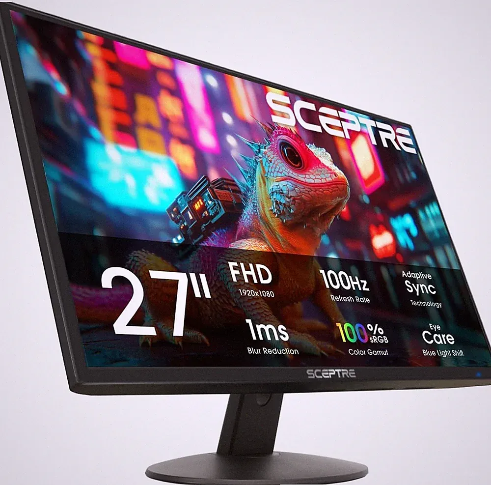 Sceptre 27-inch Monitor 100Hz 1ms HDMI VGA Built-in Speakers Gaming Eye-Care