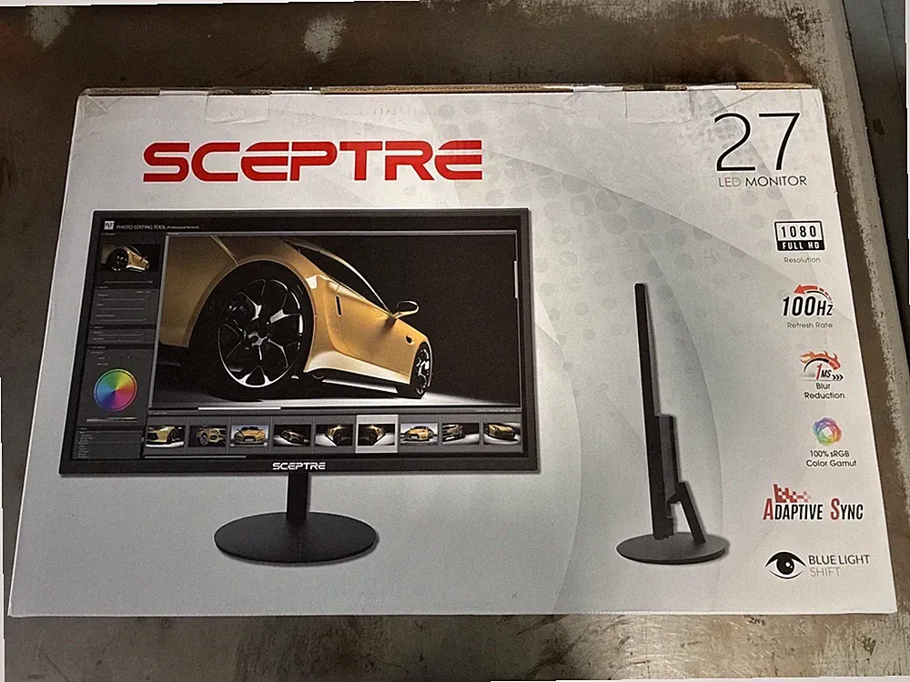 Sceptre 27" LED gaming Monitor box opened but brand new and not used.
