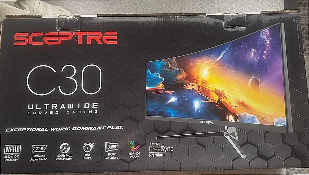 Sceptre 30-inch Curved Gaming Monitor 21:9 2560x1080 Ultra Wide