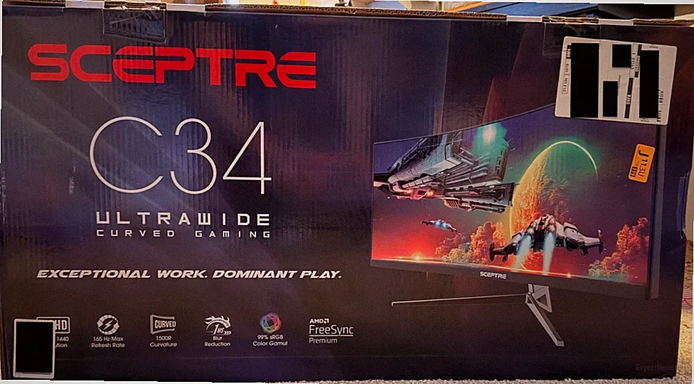 Sceptre 34-Inch Curved 21:9 Ultrawide WQHD Monitor 3440x1440 165MHz refresh rate