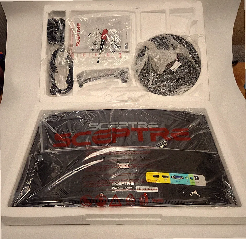 Sceptre C24 Curved Gaming Monitor 23.6" 1920 x 1080 100Hz 5ms LCD - Tested