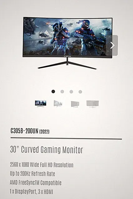 Sceptre C305B-200UN - LED Monitor - Curved - 30 - 2560 x 1080 UWFHD Black
