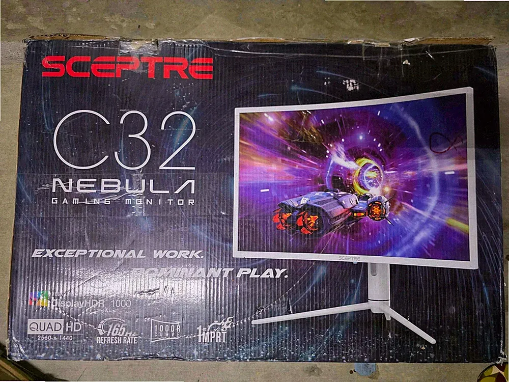 Sceptre C32 Nebula Gaming Monitor Retail Box Only with Foam Insert Black