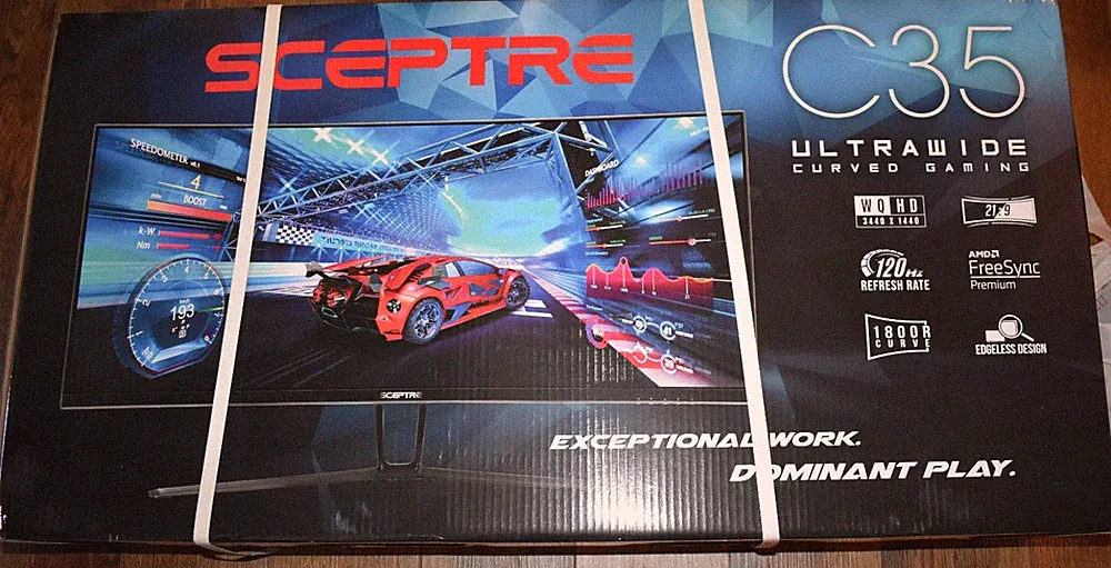 SCEPTRE C35 Ultrawide Curved QHD Gaming Monitor C355-3440UN