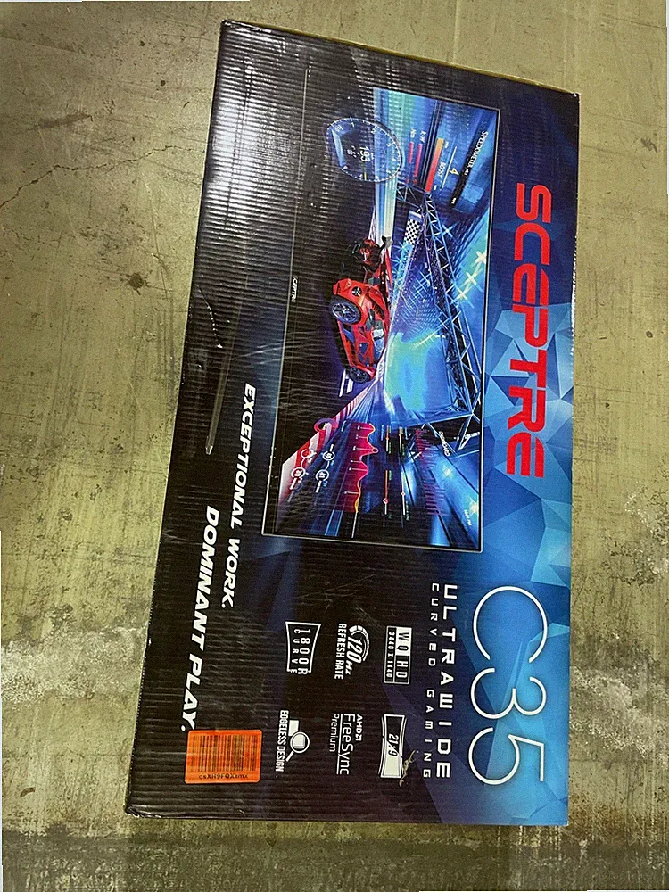 Sceptre C355W-3440UN 35" Class UW-QHD Curved Screen Gaming LCD Monitor, 21:9, Bl