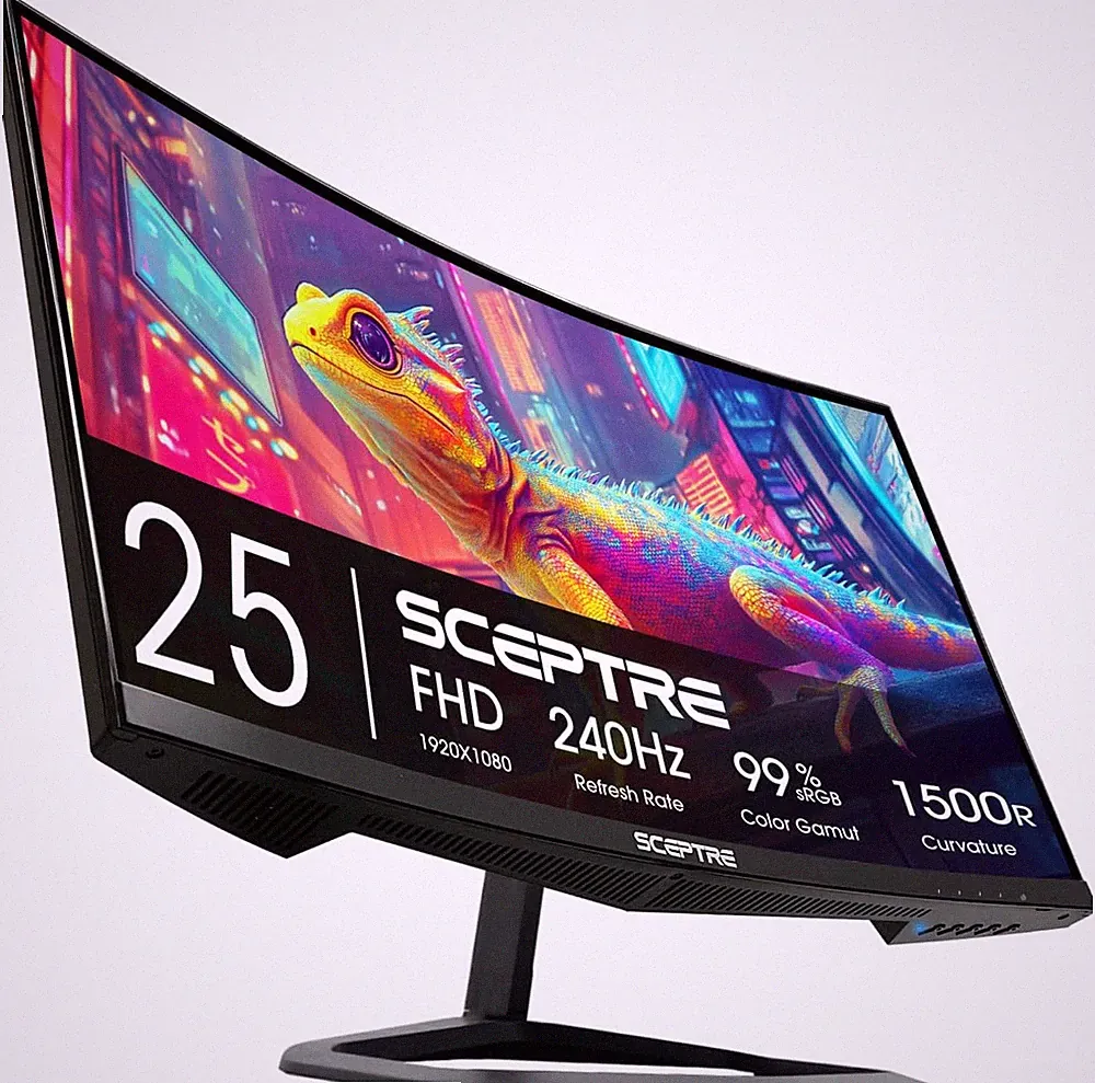 sceptre gaming monitor 240hz 24 inch curved 1440p