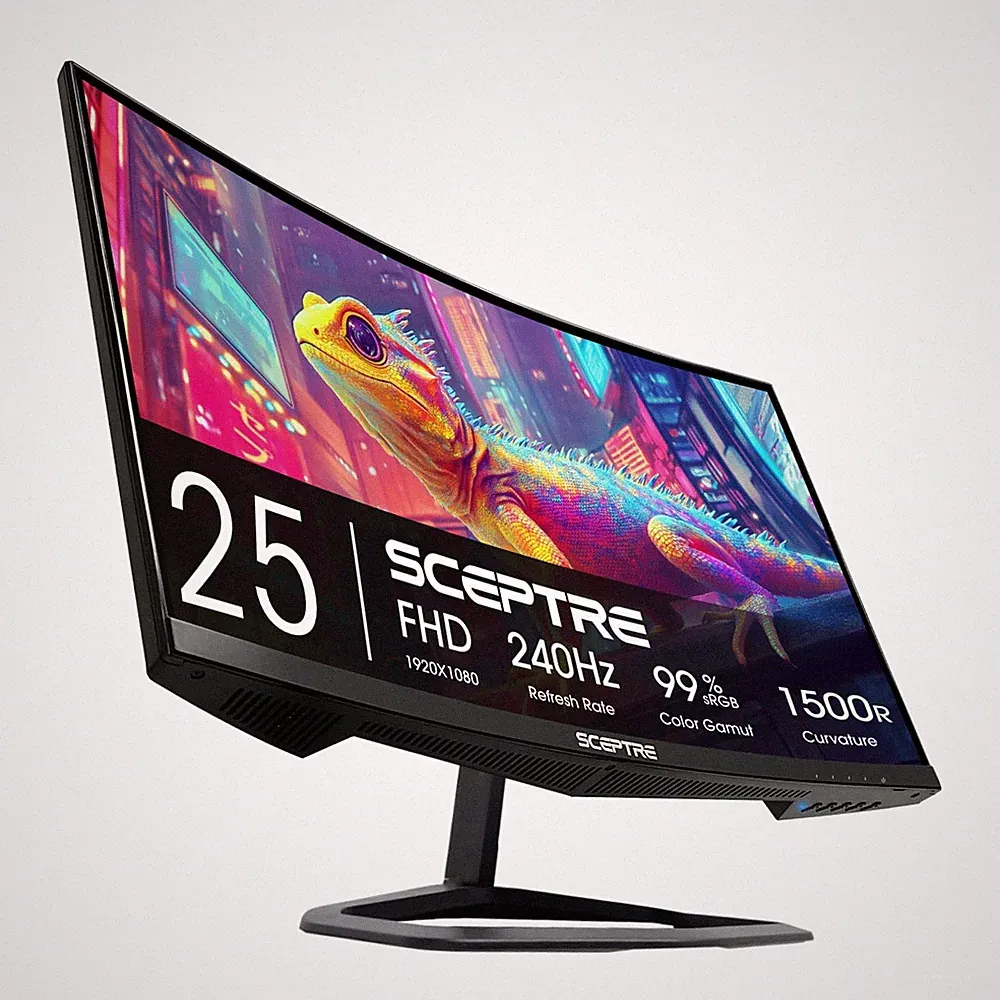 Sceptre Curved 24.5-inch Prime Gaming Monitor up to 240Hz 1080p R1500 1ms Displa