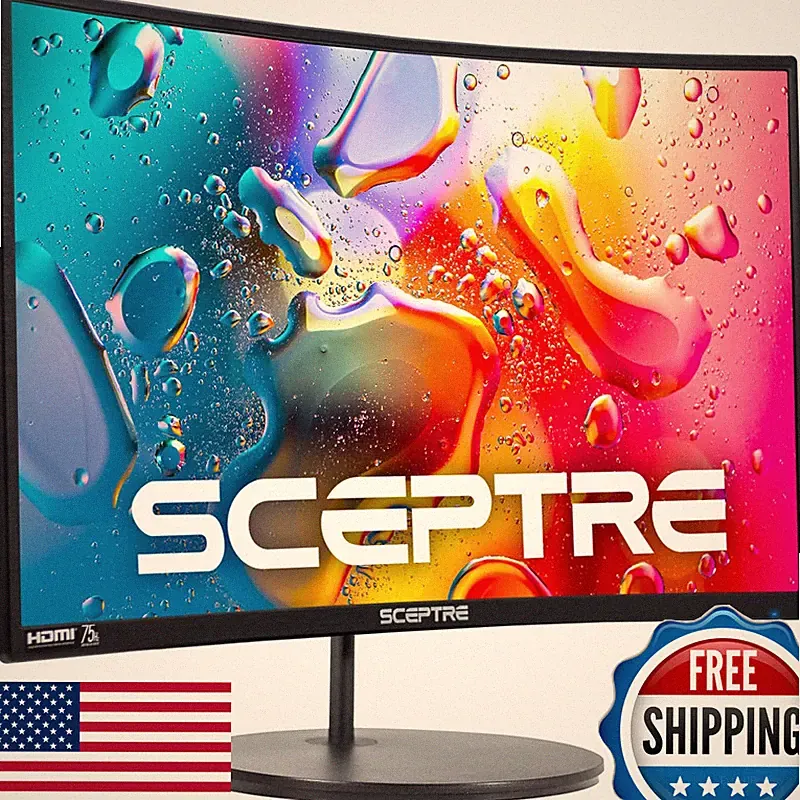 Sceptre Curved 24-Inch Gaming Monitor 1080P R1500 98 Srgb Hdmi X2 Vga Build-In