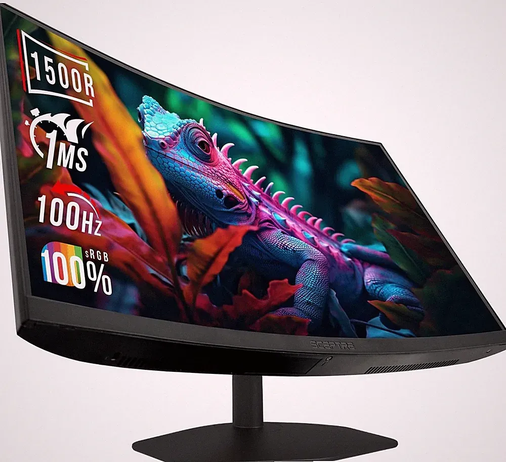 Sceptre Curved 24-Inch Gaming Monitor 1Ms 100Hz 1500R Displayport HDMI X2 Eye Ca