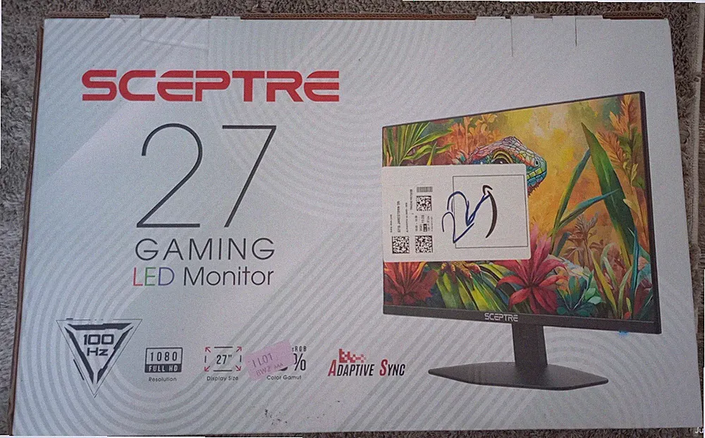 Sceptre E275W-FW100T 27in LED Gaming Monitor 1080p 100Hz 1ms Adaptive-Sync