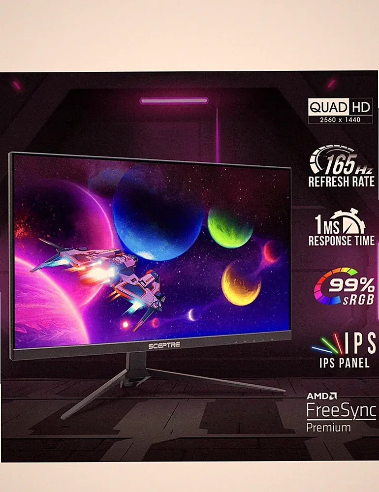 Sceptre IPS 27" QHD 2560 x 1440P Monitor 99% sRGB Build-in Speakers E275B-QPT168