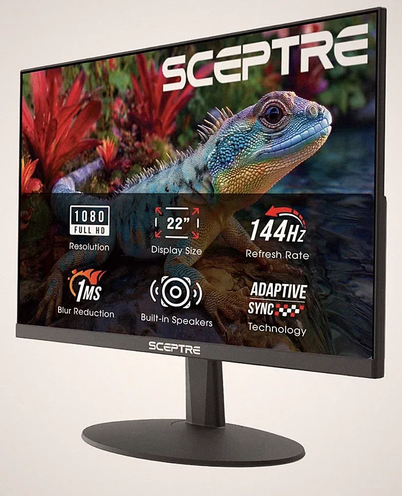 Sceptre New 22-Inch Gaming Monitor, FHD 1080p, Up to 144Hz, HDMI, DisplayPort...