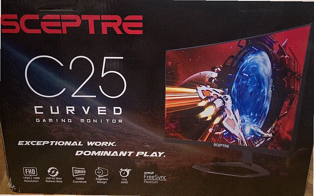 Sceptre New Curved 24.5-Inch Gaming Monitor up to 240Hz 1080P R1500 1Ms Display
