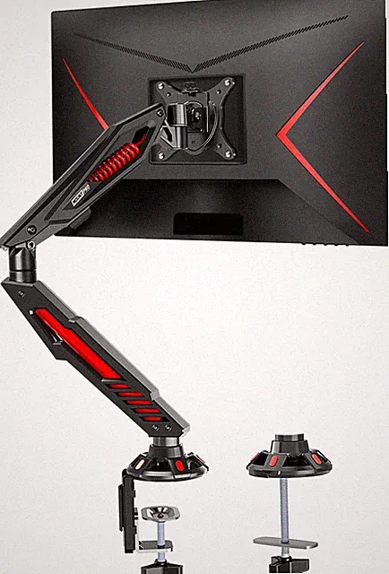 Single Gaming Monitor Stand - Mechanical Spring Display Mount, Adjustable Gaming