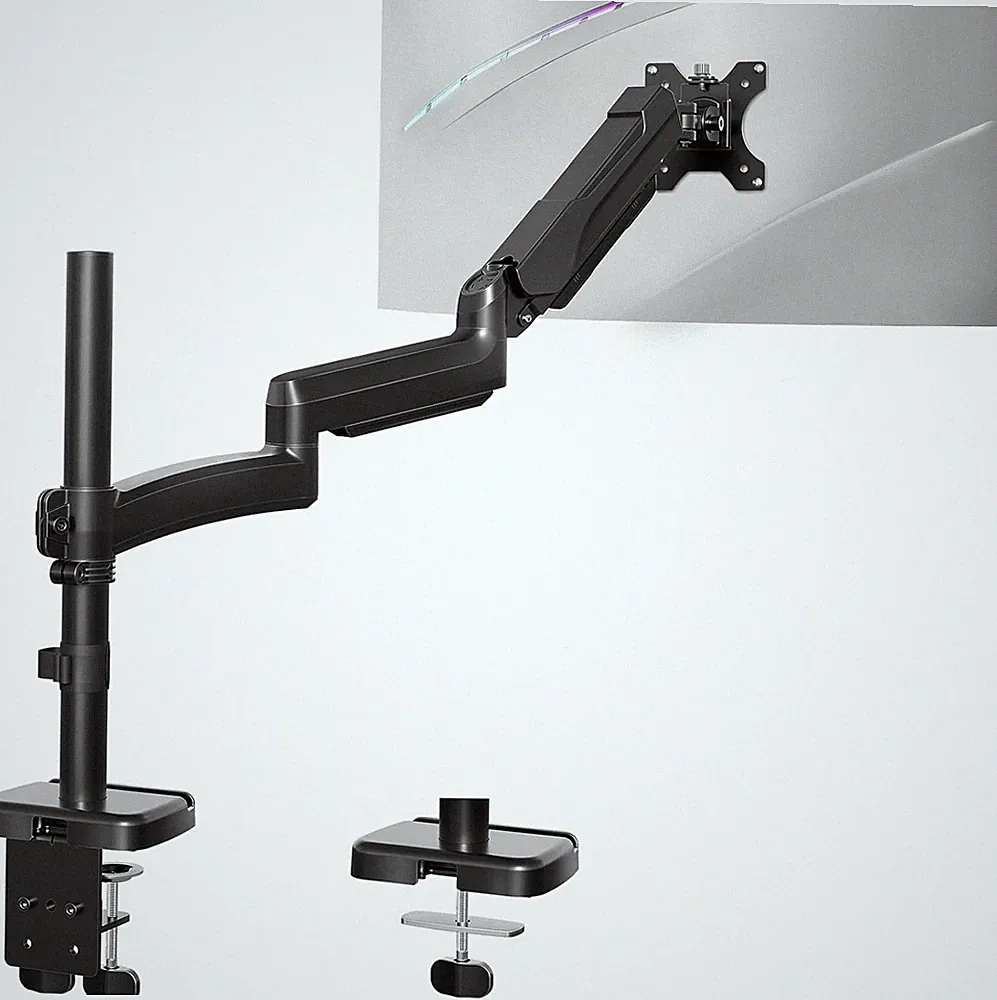 Single Long Monitor Arm, 13 to 32 Inch Computer Monitor Desk Mount, Extra Long A