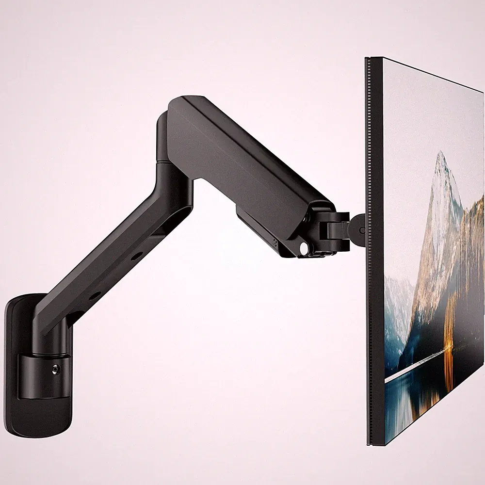 Single Monitor Wall Mount 1740 Inch Ultrawide Screen Adjustable Arm Black