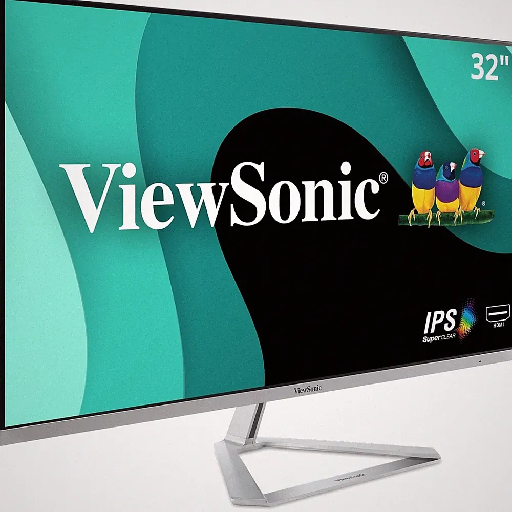 Sleek 32 Inch 1080p IPS Monitor - Ultra-Slim Design with HDMI & VGA Connectivity