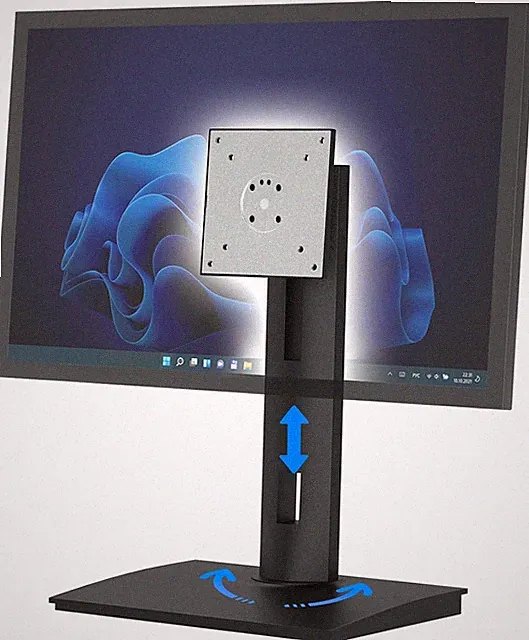 Stand with Spring-Adjustable Height, Swivel, Tilt, Rotation Vesa Stand