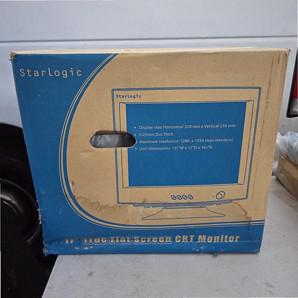 Starlogic 1772ED 17" True Flat CRT Monitor Beige Retro Gaming VGA 1280x1024