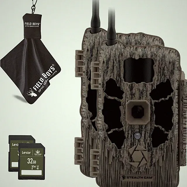 Stealth Cam Deceptor Max Dual-SIM 40MP 1440P No-Glo Cellular Trail Camera 2-Pack