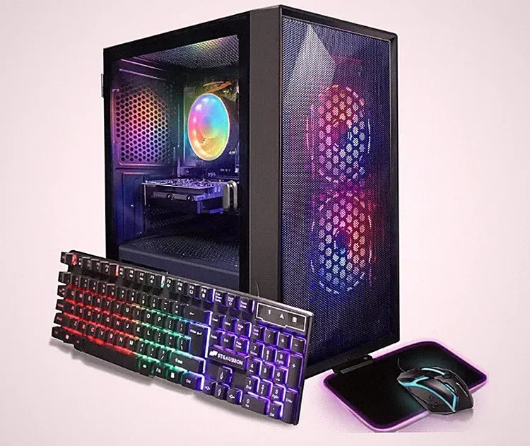 Prebuilt gaming PC with monitor