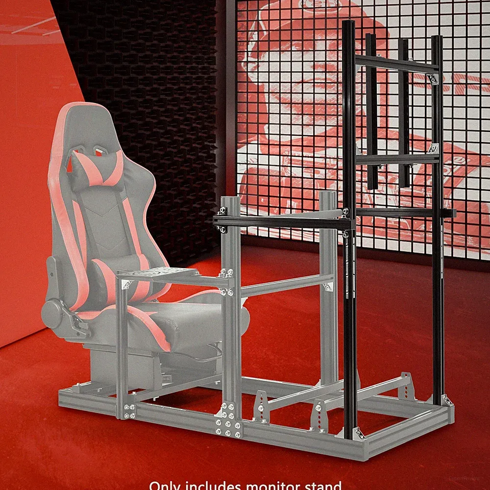 Supllueer Aluminum Racing Sim Cockpit Monitor Stand Fit 27'' to 65'' Monitor