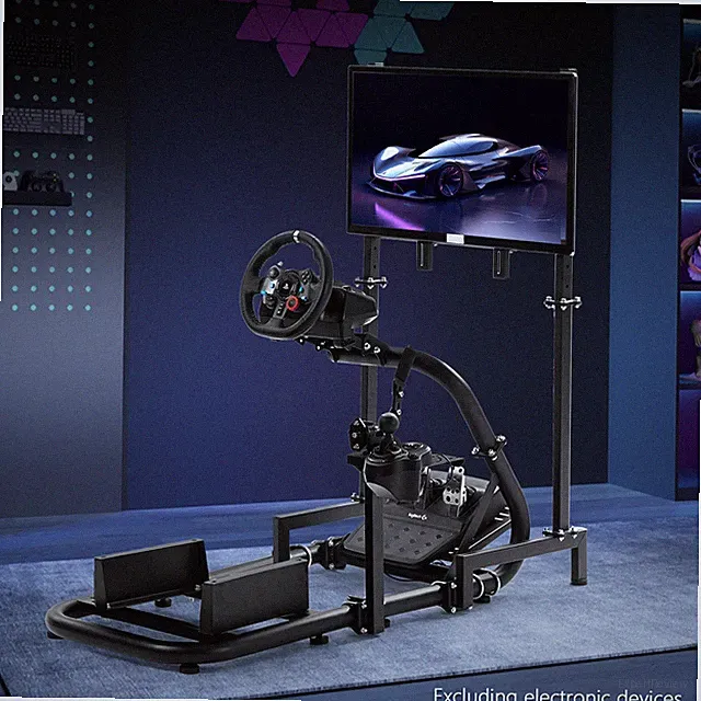 Supllueer G29 Racing Sim Cockpit With Monitor Mount Fits Logitech G920 G923