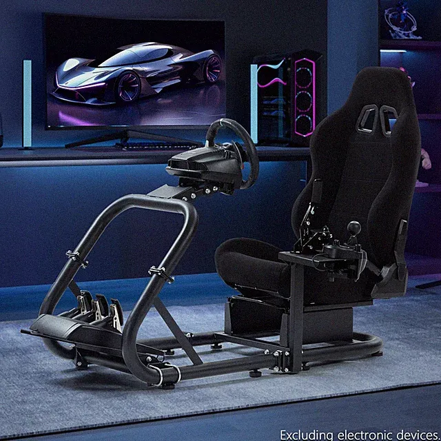 Supllueer Racing Simulator Cockpit With Seat&Monitor Stand Options Fits Logitech