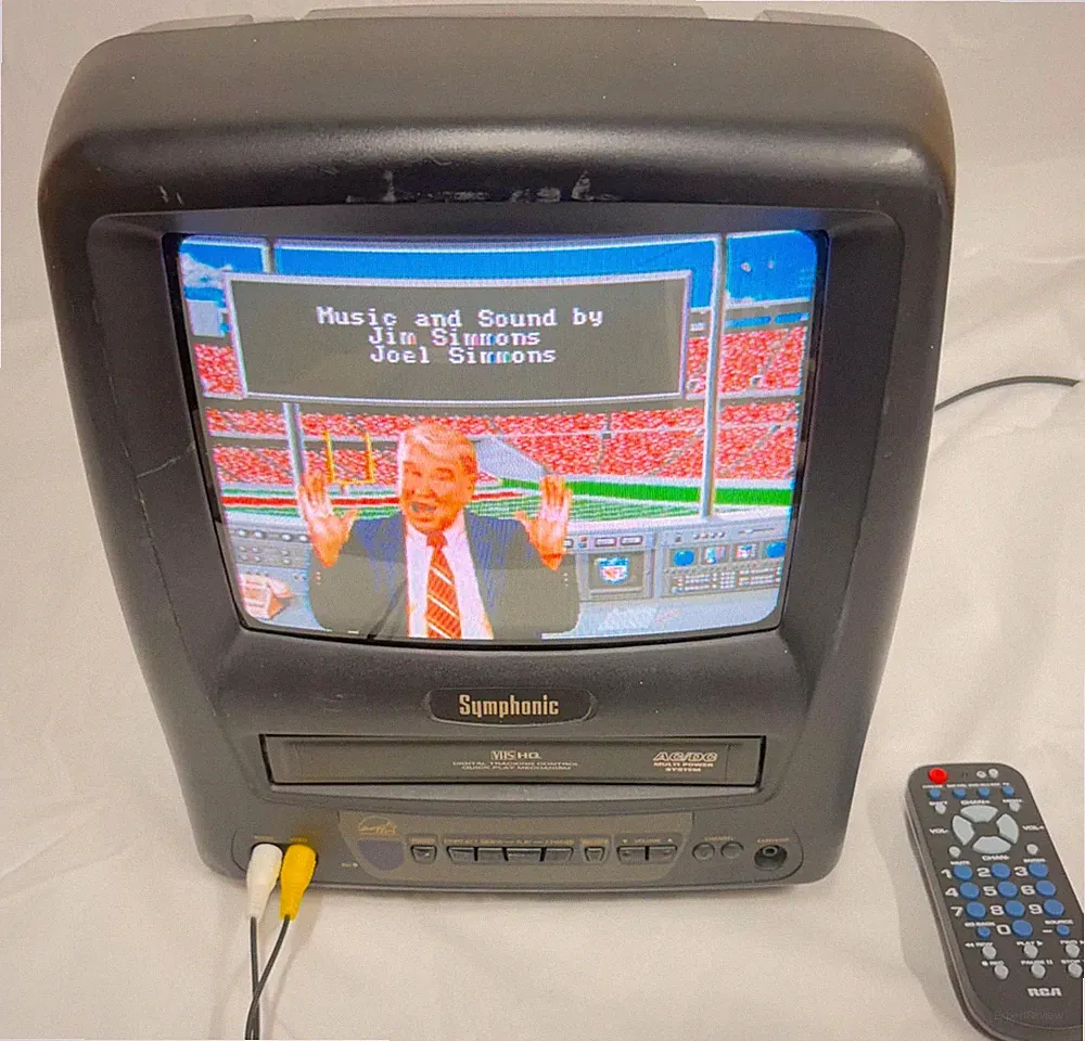 Symphonic 9" CRT TV Retro Gaming Monitor Front AV Input Portable AC/DC SC3909
