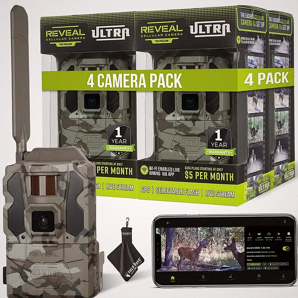 TACTACAM Reveal Ultra Cellular Trail Camera – 4K Photo, 1080P Video, Live...