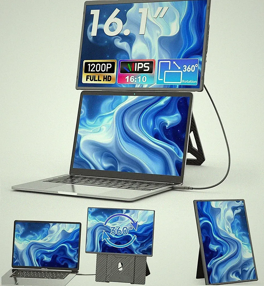 Teamgee Laptop Screen Extender FHD Portable Monitor 16.1"