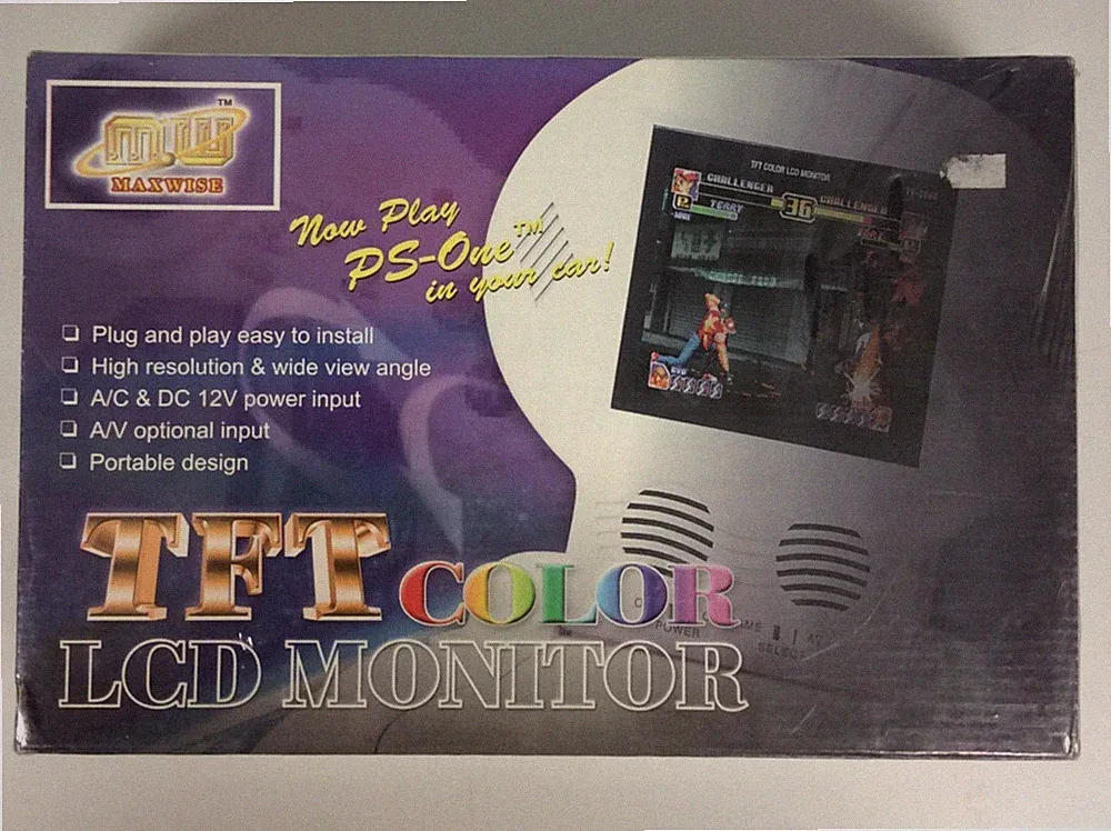 TFT Color LCD Monitor Sony Playstation One PSone Maxwise Portable New in Box!