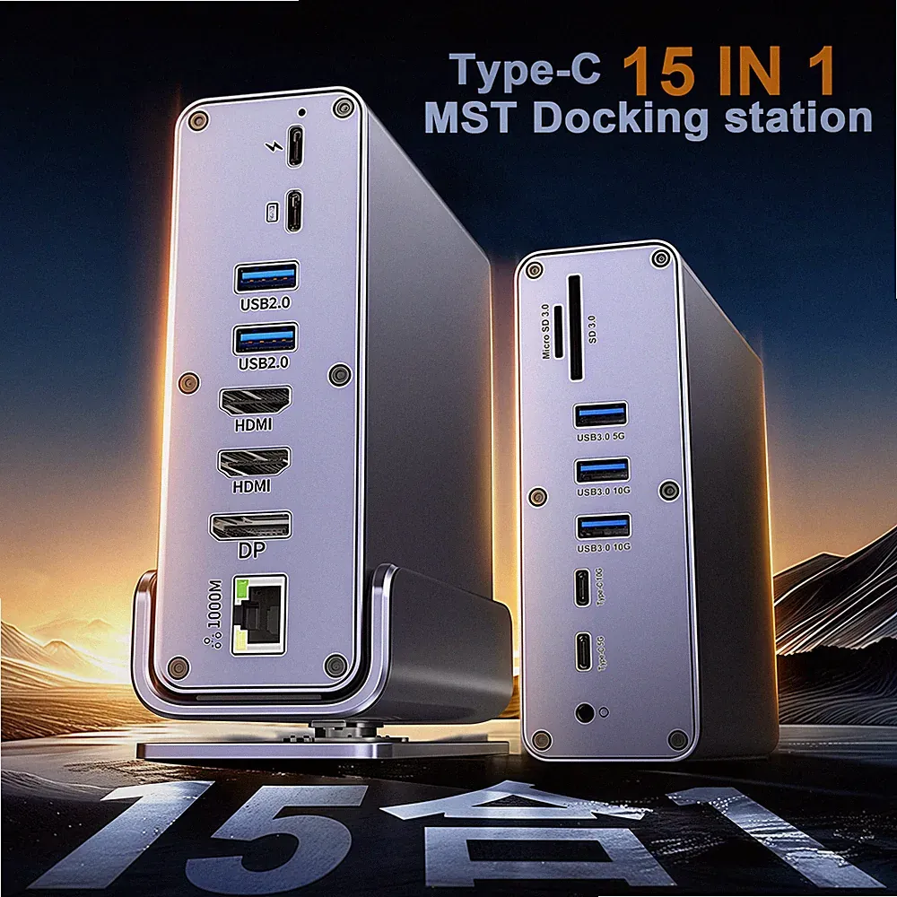 Thunderbolt 3/4 & USB-C Docking Station | 15-in-1,Triple 4K Display,100W PD,RJ45