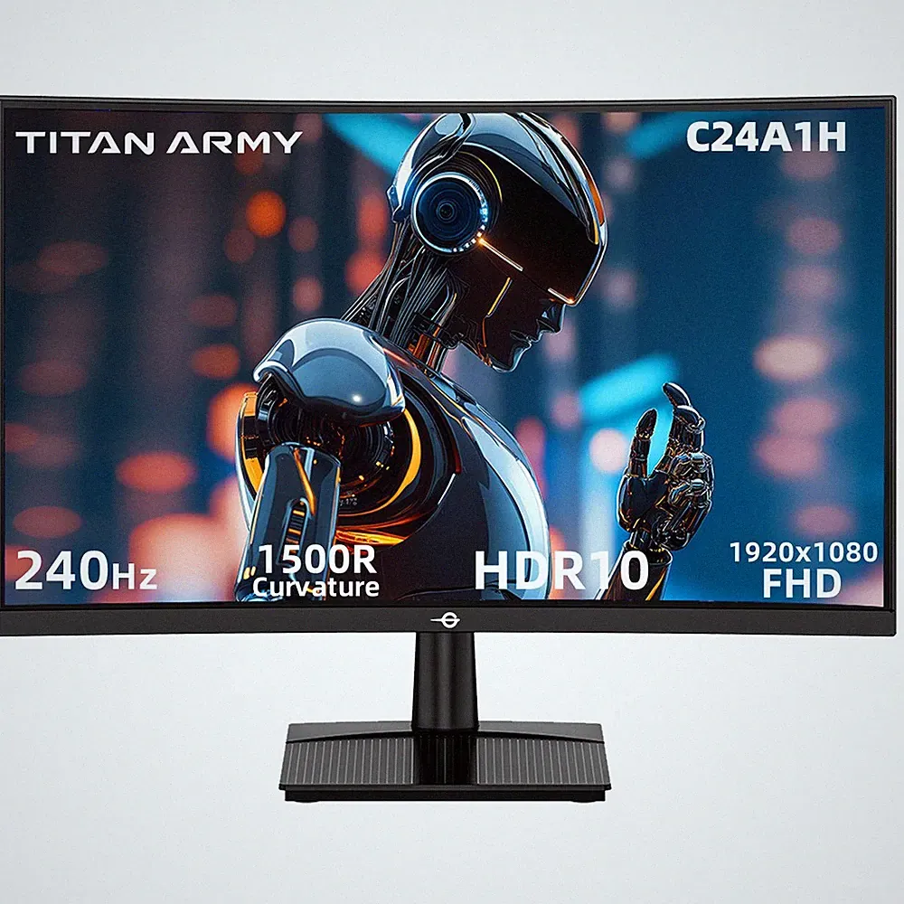 TITA C24A1H 23.6inch Gaming Monitor,1500R,16:9,240Hz,1ms MPRT Gaming PC,Monitors