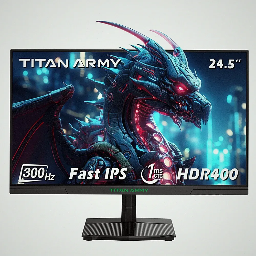 TITAN 24.5in Flat Gaming Monitor 16:9 FHD Gaming PC 300Hz 1920x1080 Monitors