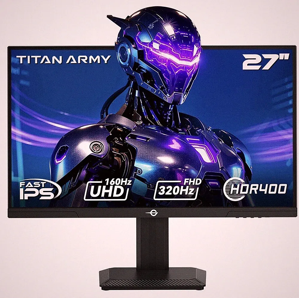 Titan Army 27-inch Gaming Monitor,4K Dual Mode 160Hz/FHD 320Hz (P2712V)