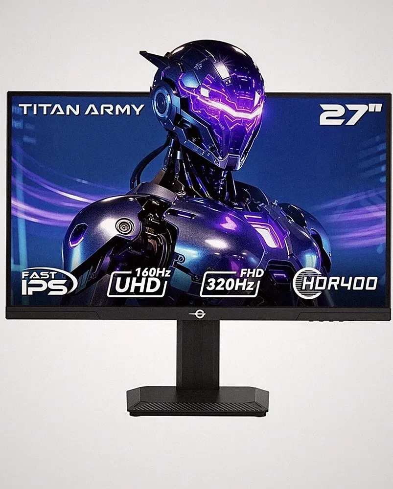 Titan Army 27-inch Gaming Monitor,4K Dual Mode 160Hz/FHD 320Hz (P2712V)