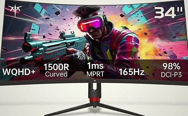 Titan Army 34" WQHD+ 165Hz 1500R Curved Gaming Monitor