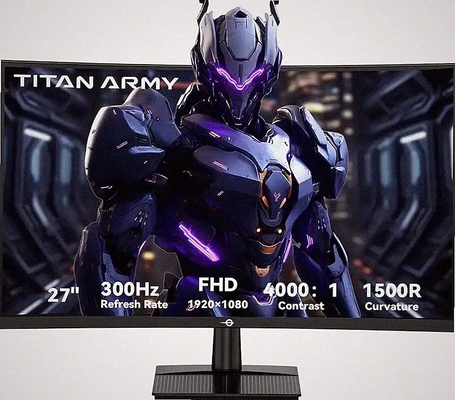 Titan C27A1H 27" Curved Gaming Monitor,300Hz FHD 1080p,VA Panel,1ms PC Monitors