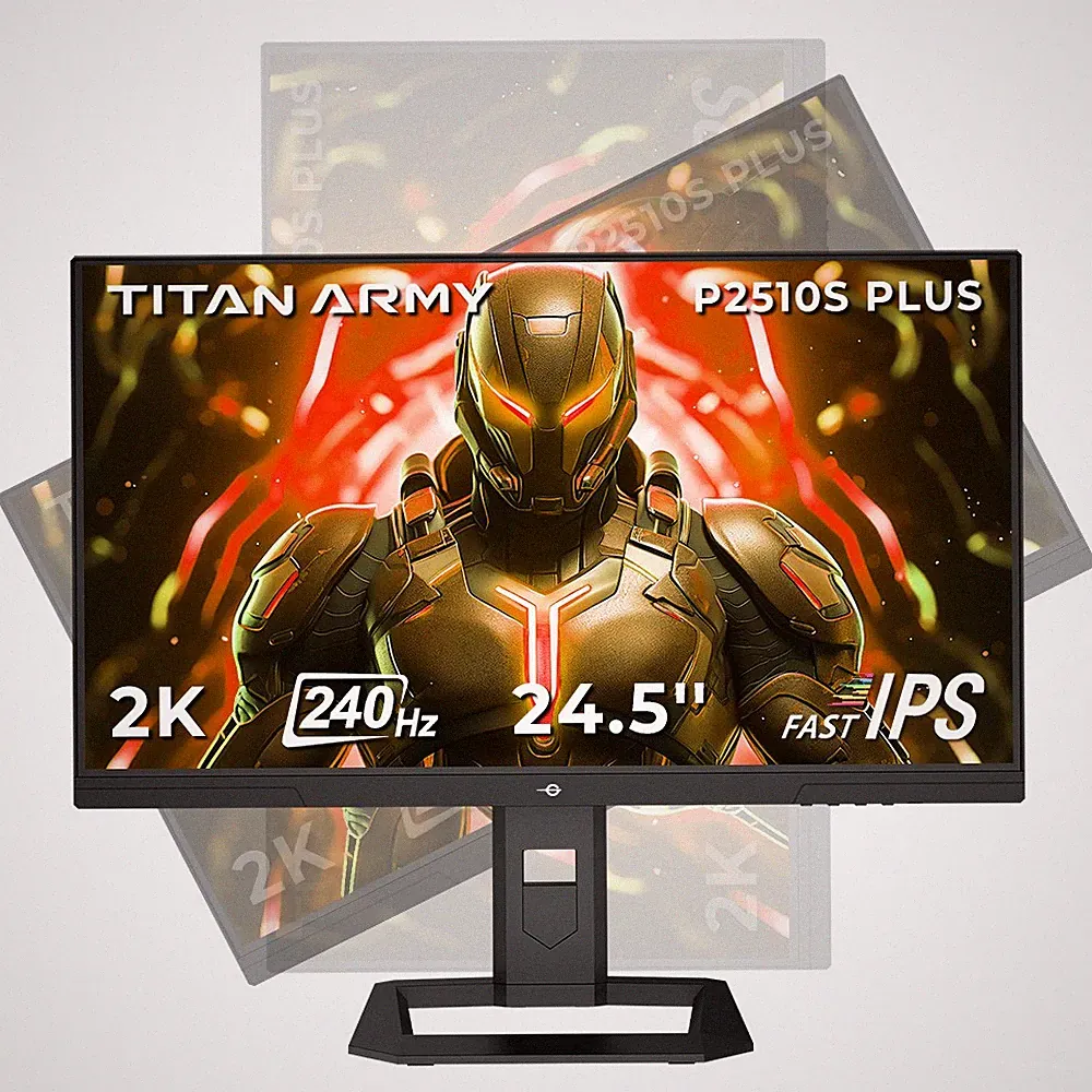 Titan P2510S PLUS 24.5in Gaming Monitor 2560*1440,240Hz HDR500,1ms PC Monitors