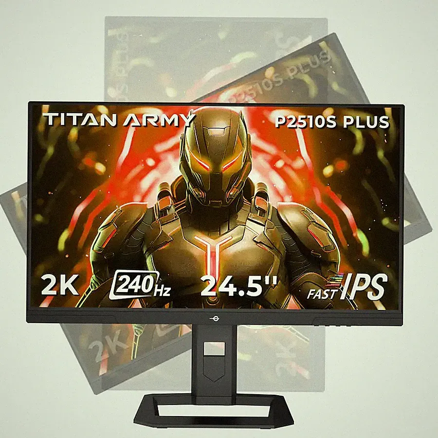TITAN P2510S PLUS 24.5in Gaming Monitor,2560*1440,240Hz QHD,1ms,HDR500 Monitors