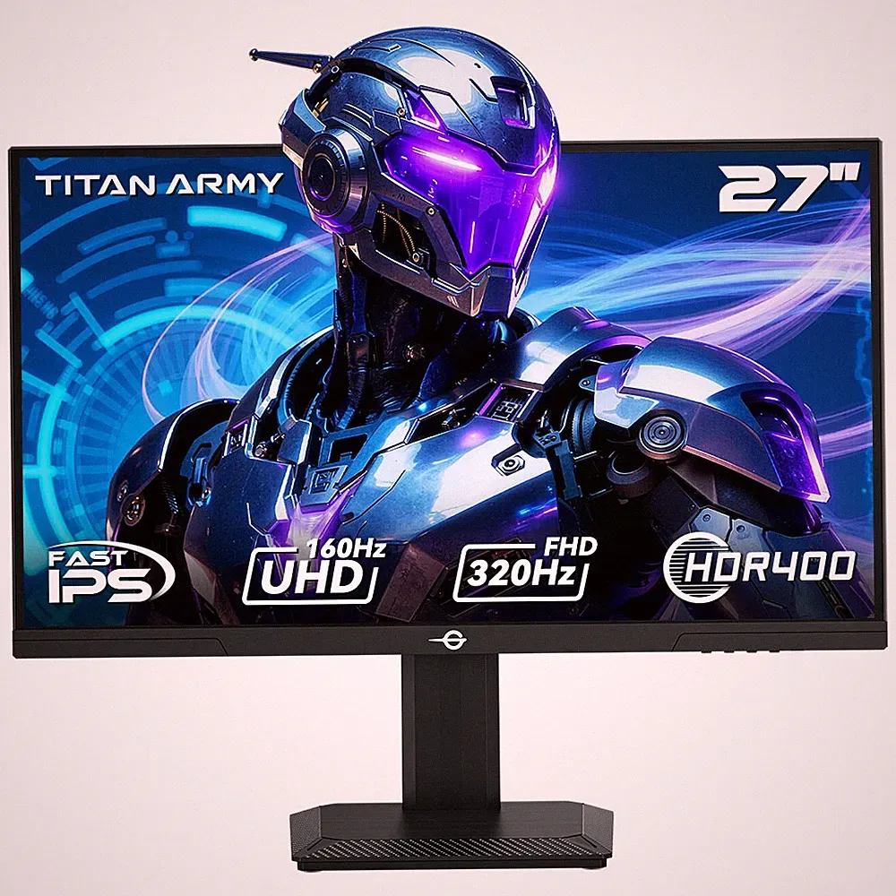Titan P2712V 27inch Gaming Monitor,4k Monitor,1000:1,HDR400,Fast IPS Gaming PC