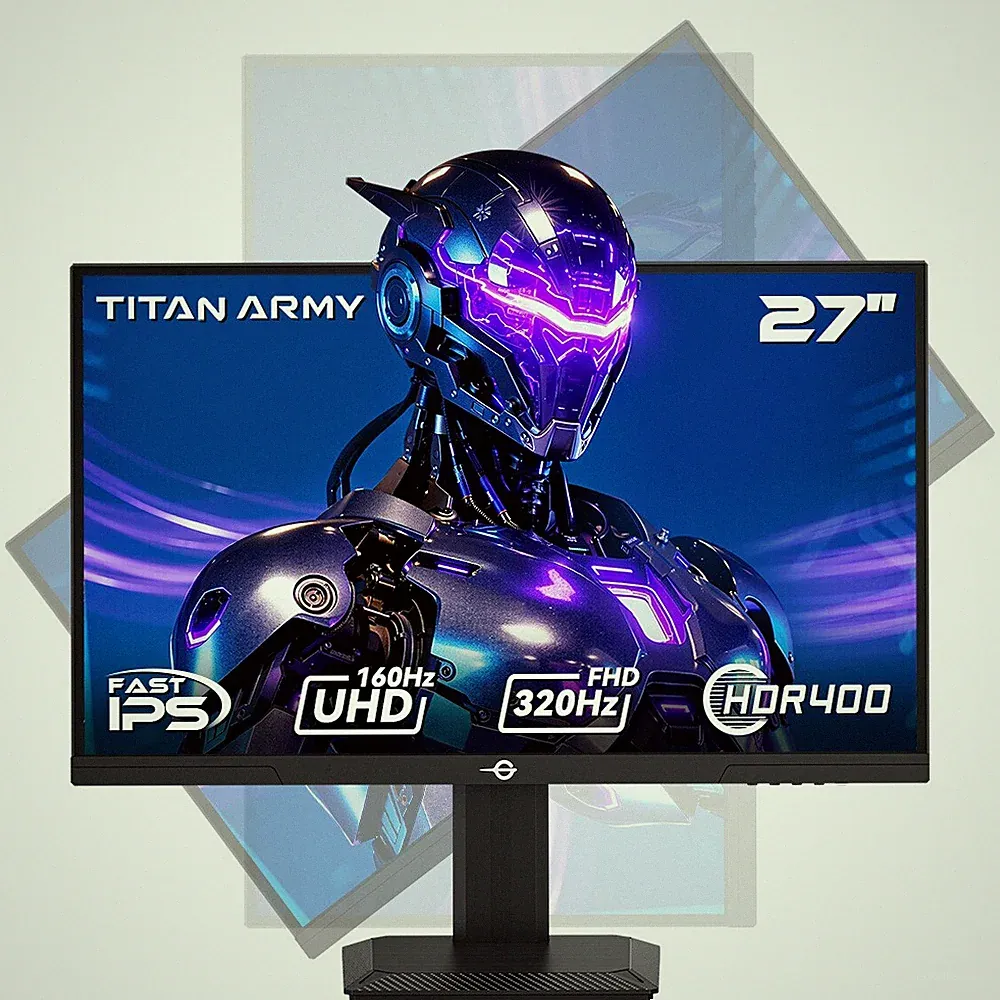 Titan P2712V 27inch Gaming Monitor,4k Monitor,1000:1,HDR400,Fast IPS Gaming PC