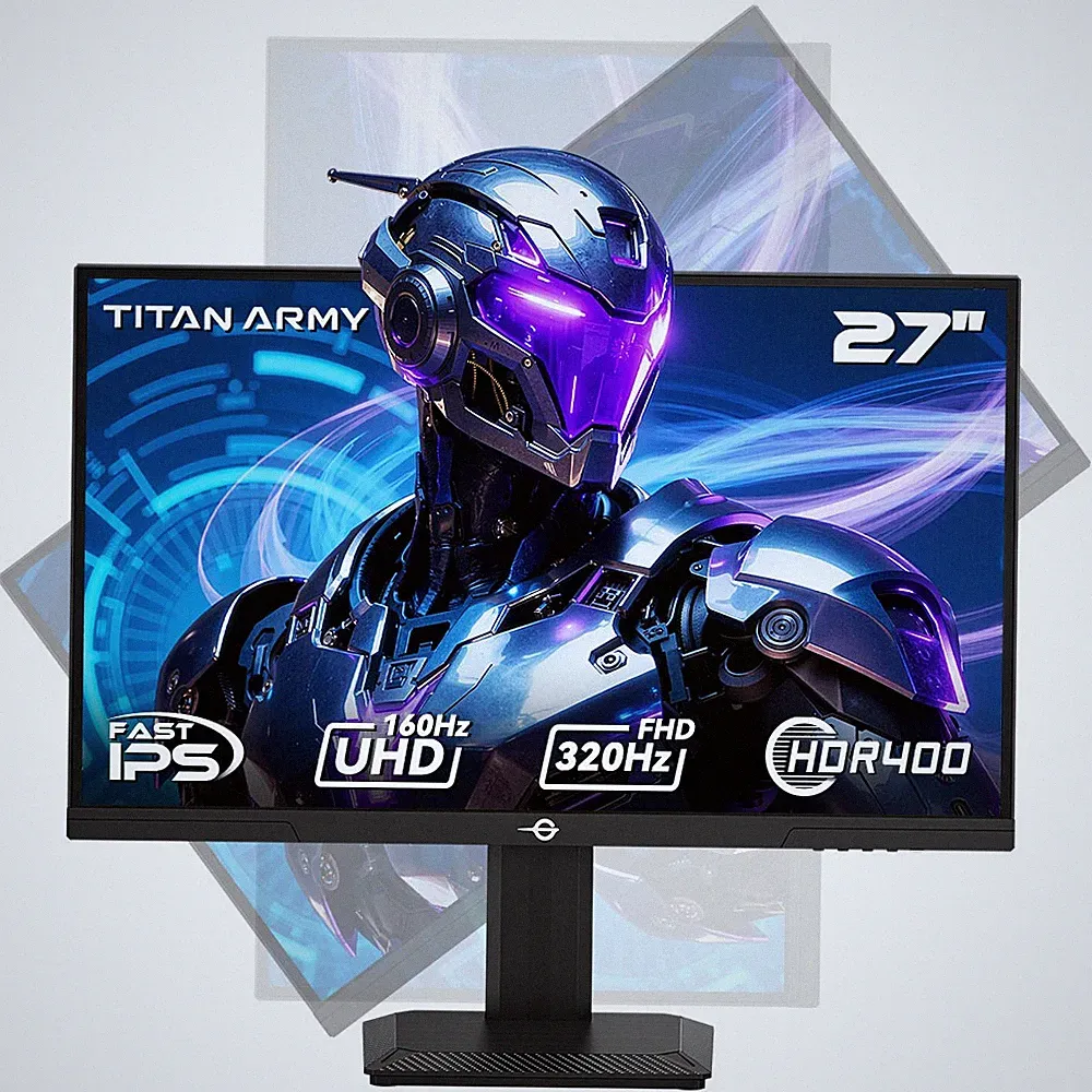 Titan P2712V 27inch Gaming Monitor Dual Mode,4K 160Hz/320Hz,HDR400,1ms Monitors